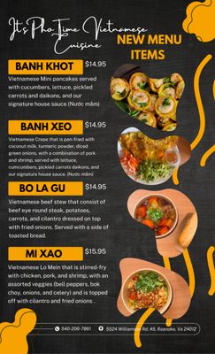 Menu photo 1 It's Pho Time Roanoke, VA Menu photo 1 It's Pho Time Roanoke, VA