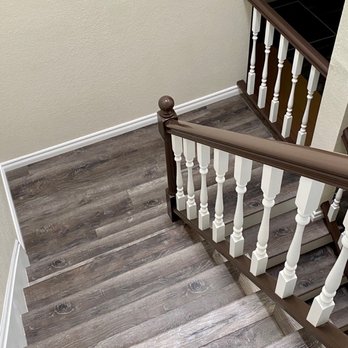3Js Floor Haus - a view of a staircase - Cabinetry Near Me - Riverside, California