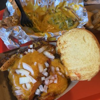 Smash & Shake - Rojo single with the green chile cheese fries - Burgers Near Me - Albuquerque, New Mexico