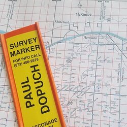 Gasconade County Land Surveying-Paul G Dopuch - Witness marker to original government corner positions!