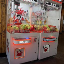 They liked the claw machine. They liked the claw machine.