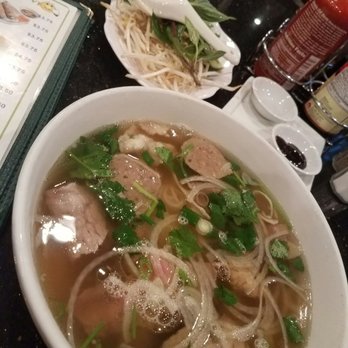 unPhogettable - #28- sweet kinda broth. Very simple. Good with the chilie to spice it up. - Vietnamese Near Me - Mesa, Arizona