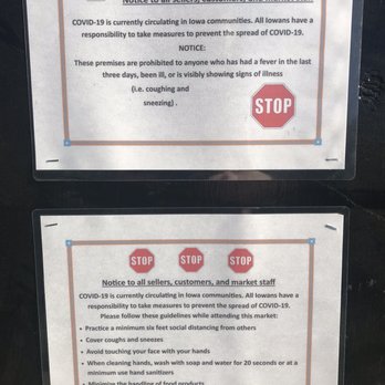 Howard Park - Social Distancing guidelines for the Farmers Market on May 2nd, 2020 - Parks Near Me - Fairfield, Iowa