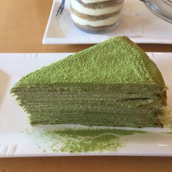Prince Tea House - Green tea crepe cake - Desserts Near Me - Brooklyn, New York