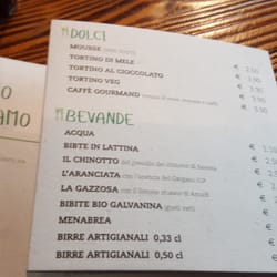 Pollicino Risto Bio - Menu