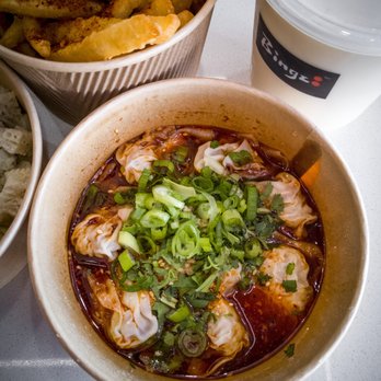 Bingz Crispy Burger - Wonton with Chili Oil Sauce - Burgers Near Me - Markham, Ontario
