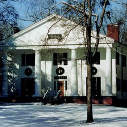 Bulloch Hall - Bulloch Hall after a winter snowfall