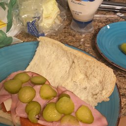 Doing their job because they forgot to put on 3 things to my sandwich... pickles, extra Mayo, and lettuce. I want a refund... Doing their job because they forgot to put on 3 things to my sandwich... pickles, extra Mayo, and lettuce. I want a refund...