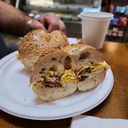 Bagels & More - Egg bacon cheese on an everything