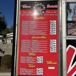 Marco's Tacos - Menu