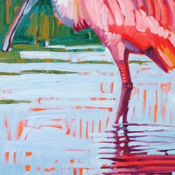 René Wiley Studio & Gallery - Roseate Reflected by René Wiley, Original Oil Painting on Canvas, also available in giclée prints