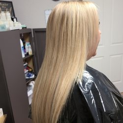 Hair by Crystal - Beaded row extensions added a whole 7 inches to this beauties hair
