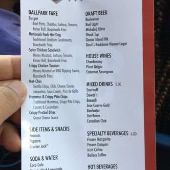 PNC Diamond Club - In-seat menu 6-27-17 - Stadiums & Arenas Near Me - Washington, DC, District of Columbia PNC Diamond Club - In-seat menu 6-27-17 - Stadiums & Arenas Near Me - Washington, DC, District of Columbia