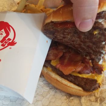 Wendy's - a hamburger with bacon and cheese - Burgers Near Me - Mount Vernon, Ohio