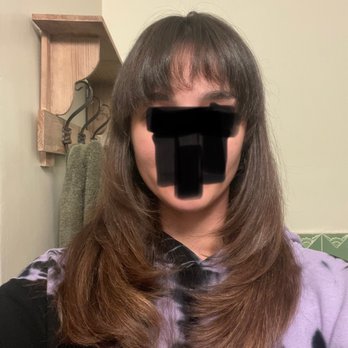 Colour Parlor Hair & Nails - bangs and framing are uneven and totally messed up. - Nail Salons Near Me - Miami, Florida