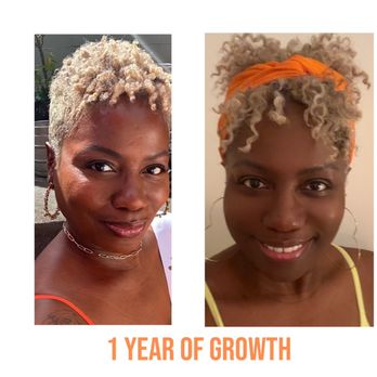Simone Oni - beige/platinum blond on curly hair - Hair Stylists Near Me - Berkeley, California