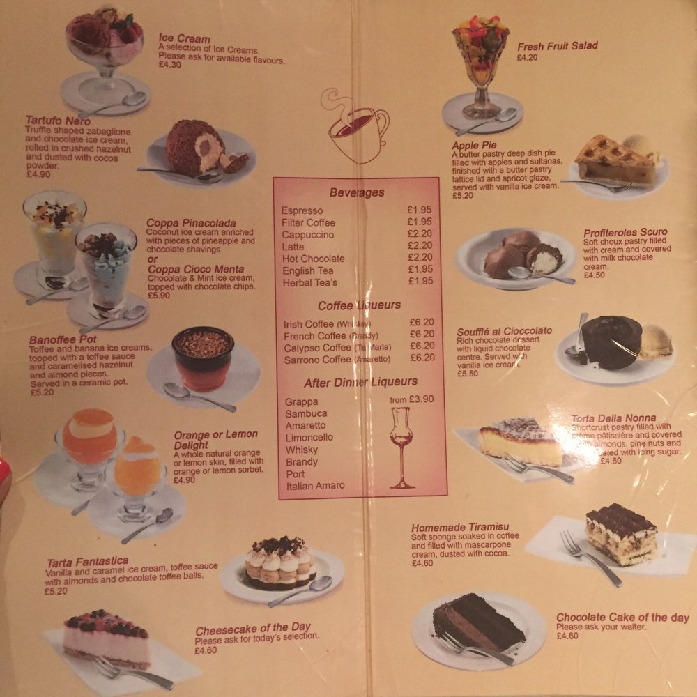 Bizzarro - Dessert menu - Italian Near Me - London, XGL Bizzarro - Dessert menu - Italian Near Me - London, XGL