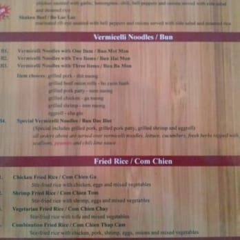 Pho King Good - Menu as of October 2014 - Vietnamese Near Me - Auburn, California