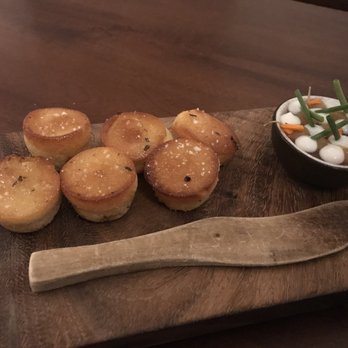 Senia - Corn breads with chicken liver mousse. Heavenly! - Cocktail Bars Near Me - Honolulu, Hawaii