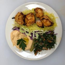 Pita square - Chicken kabab platter