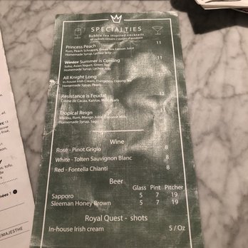 MajesThé - Cocktail menu - Asian Fusion Near Me - Montreal, Quebec