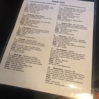 Ethereal Brewing - current draft list - Breweries Near Me - Lexington, Kentucky