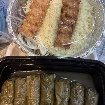 Karas Dine-In - Chicken kabobs and Tolma with Grape Leaves - Armenian Near Me - Glendale, California Karas Dine-In - Chicken kabobs and Tolma with Grape Leaves - Armenian Near Me - Glendale, California