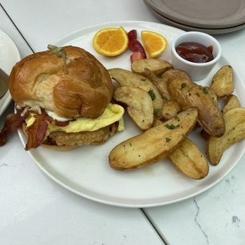 Coco Maya - Breakfast sandwich with potatoes - Caribbean Near Me - San Diego, California