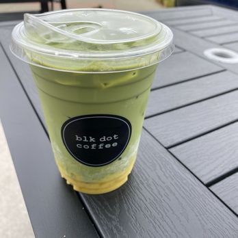 Blk Dot Coffee - Yuzu Mango Matcha Latte - Coffee & Tea Near Me - Fountain Valley, California