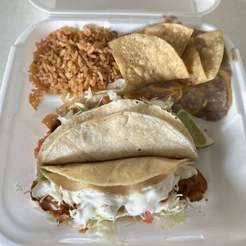 Los Cotijas Taco Shop - #11 Two Fish Tacos + Rice & Beans - Mexican Near Me - Tustin, California Los Cotijas Taco Shop - #11 Two Fish Tacos + Rice & Beans - Mexican Near Me - Tustin, California
