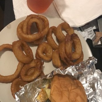 Two 8 Two Bar & Burger - Two8Two Burger, Onion Rings, Brooklyn Manhattan (16 oz. Mason Jar) - Burgers Near Me - Brooklyn, New York