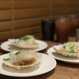 Baked scallop with garlic. Baked scallop with garlic.