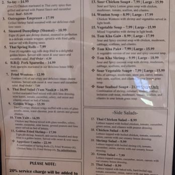 The Thai Restaurant - Menu - Thai Near Me - Lancaster, California