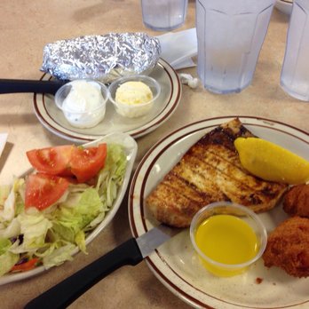 White River Fish Market - Grilled Swordfish Dinner with baked potato and a green salad. - Seafood Near Me - Broken Arrow, Oklahoma White River Fish Market - Grilled Swordfish Dinner with baked potato and a green salad. - Seafood Near Me - Broken Arrow, Oklahoma