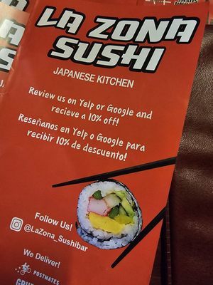 Menu photo 2 La Zona Sushi Los Angeles, CA