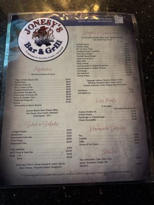 Menu photo 2 Jonesy’s Bar & Grill Roachdale, IN Menu photo 2 Jonesy’s Bar & Grill Roachdale, IN