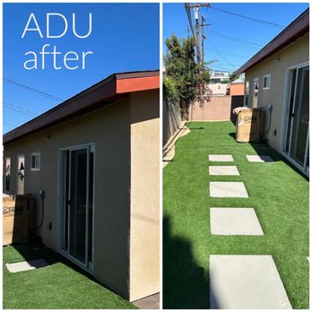 Asap New Renovations - a before and after picture of a backyard - General Contractors Near Me - Encino, California