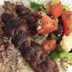 Caspian Grille - Koobideh platter with Greek salad