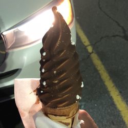 Tasty Swirl - Chocolate dipped small vanilla cone