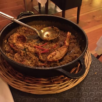 La Gambeta - Lobster paella. Had other seafood as well -mussels, langoustines, prawns - Mediterranean Near Me - Barcelona, B La Gambeta - Lobster paella. Had other seafood as well -mussels, langoustines, prawns - Mediterranean Near Me - Barcelona, B