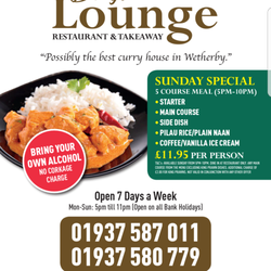 Bengal Lounge Wetherby - SUNDAY SPECIAL OFFER