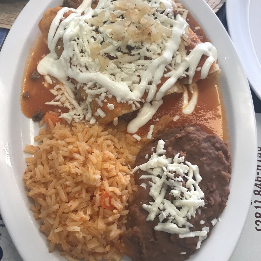 Don Pepe - Beef Enchiladas with rice and beans - Mexican Near Me - Houston, Texas Don Pepe - Beef Enchiladas with rice and beans - Mexican Near Me - Houston, Texas