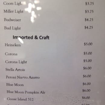 Palermo's Cafe & Bakery - Beer menu - Pizza Near Me - Little Ferry, New Jersey