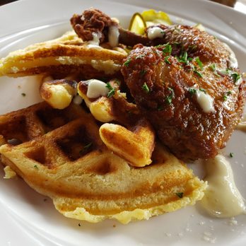 Bar Willow Eatery - Hot honey chicken and lemon ricotta waffles - Tapas/Small Plates Near Me - Regina, Saskatchewan Bar Willow Eatery - Hot honey chicken and lemon ricotta waffles - Tapas/Small Plates Near Me - Regina, Saskatchewan