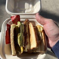 Niko’s Donuts - Bacon , egg, and cheese , add jalapeños , and avocado,