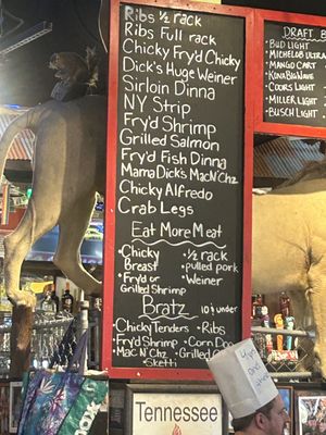 Menu photo 4 Dick's Last Resort Gatlinburg, TN
