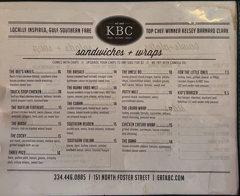 Menu photo 5 KBC Dothan, AL Menu photo 5 KBC Dothan, AL