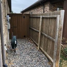 They forgot to stain the fence. Had to call them to come back. They forgot to stain the fence. Had to call them to come back.