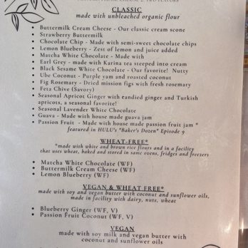 Sugarbird Cafe - Scone menu - Bakeries Near Me - Glendale, California Sugarbird Cafe - Scone menu - Bakeries Near Me - Glendale, California
