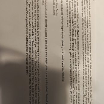 EōS Fitness - Collection letter now from ABC fitness. - Gyms Near Me - Melbourne, Florida